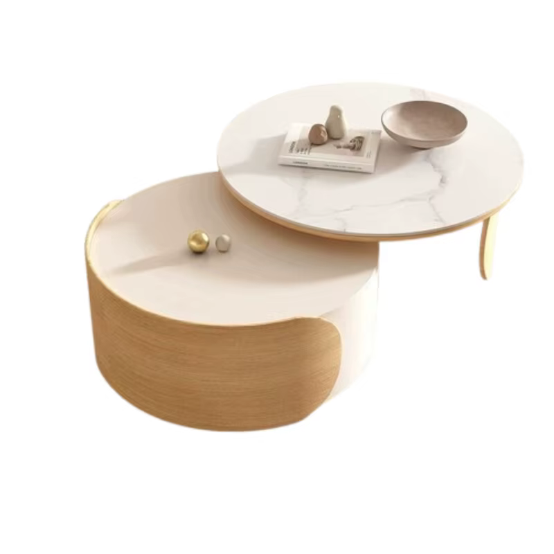 Tables basses européennes de rangement, esthétique de luxe, style italien moderne, table basse vintage, meubles de salon
