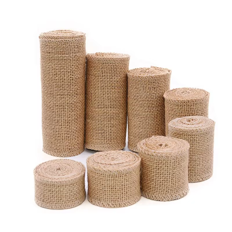 Zerolife-Rouleaux de Toile de Jute Naturelle Rétro Vintage