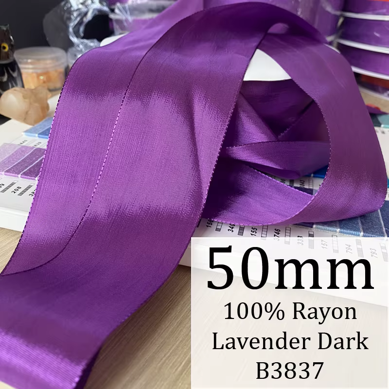 Ruban en satin 100% rayon rubans de gymnastique vintage bande de danse streamer couleur rose pour broderie couture décoration de poupée de mariage B818