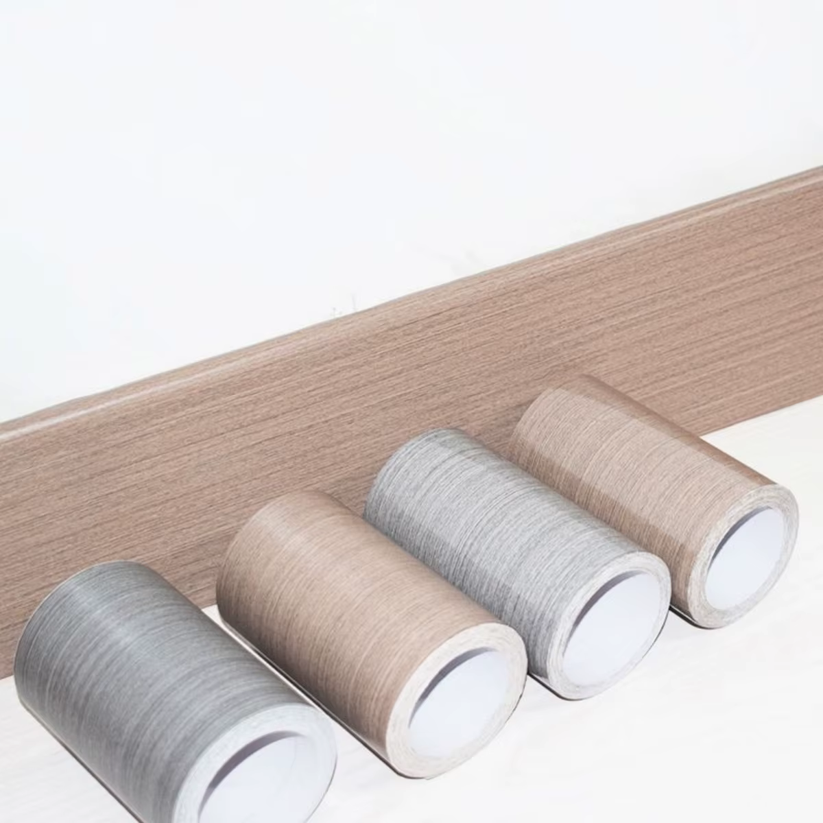 1 rouleau de ruban auto-adhésif imperméable à Grain de bois