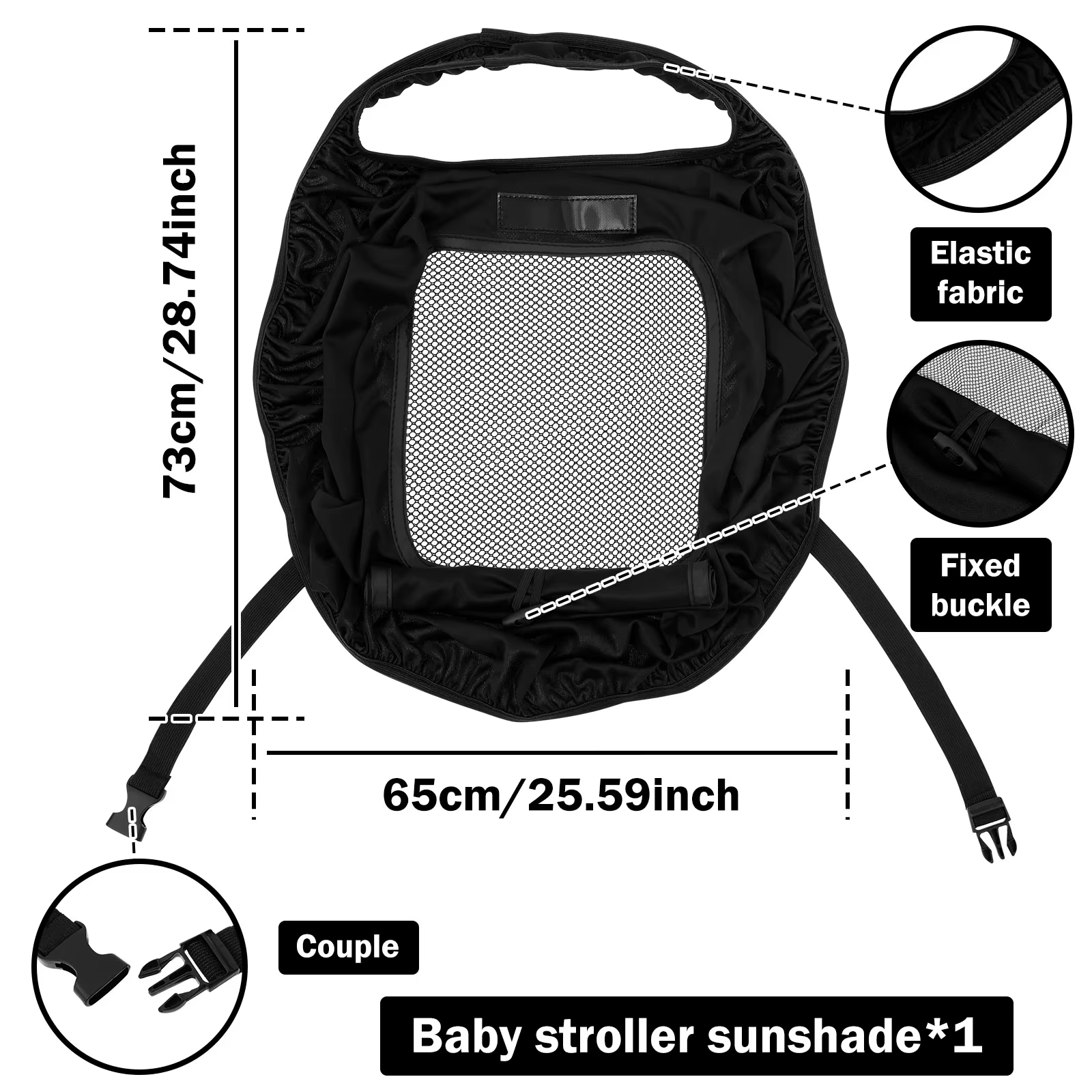 Pare-soleil universel pour poussette de bébé, Protection UV, couverture d'auvent, imperméable et respirante, accessoires de Protection solaire pour poussette
