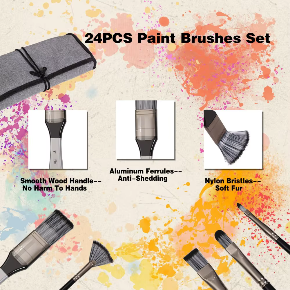 Ensemble de pinceaux de peinture professionnels