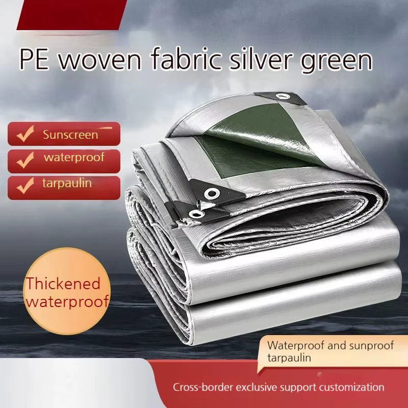 Bâche en toile imperméable double couche épaissie, protection solaire anti-UV pour jardin, abri de jardin, toit de voiture