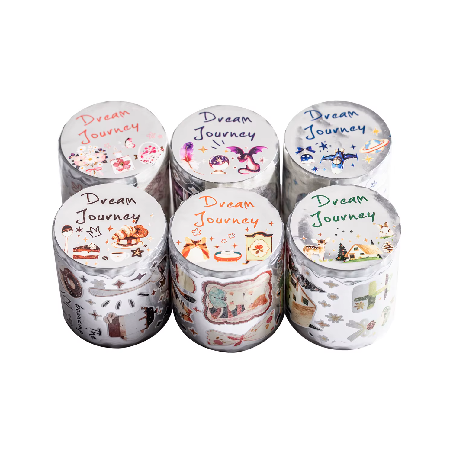 Ruban Washi Rétro Mignon Thème Contes de Fées Dreamland – Adhésif Décoratif pour Collages, DIY, Scrapbooking et Papeterie Faite Main