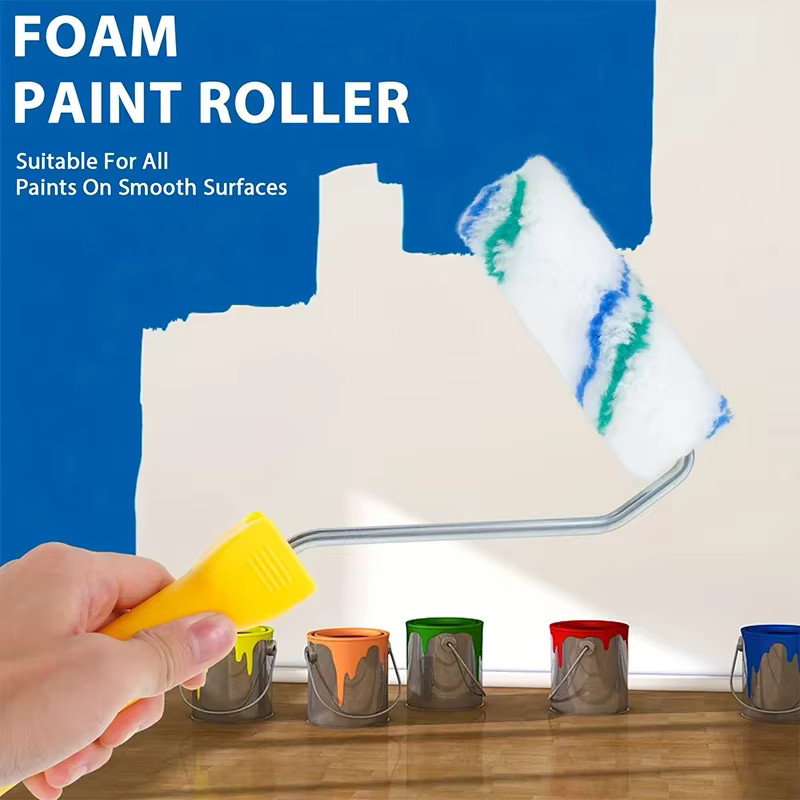 Mini rouleau de peinture couvre poignée avec 60 brosses à rouleaux 4 pouces petits