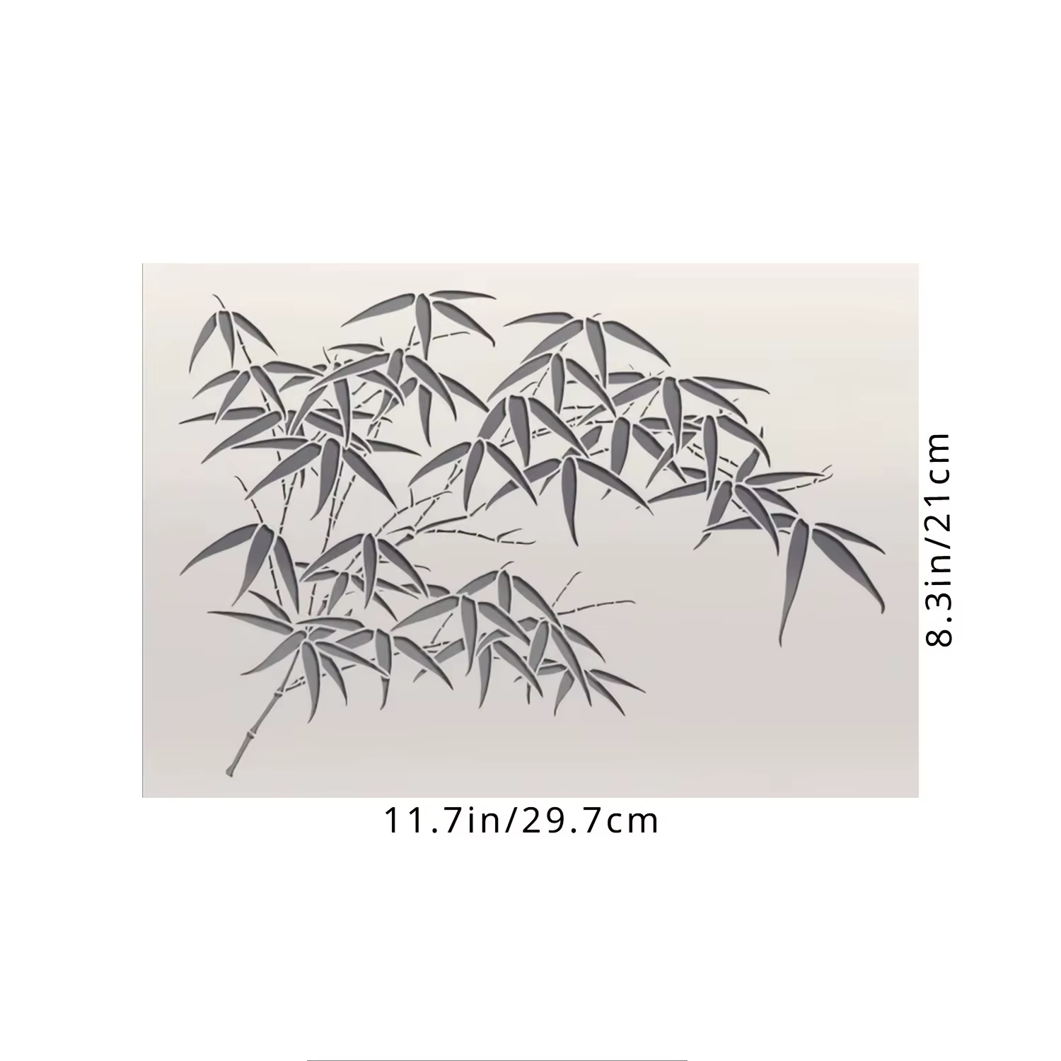 Pochoir en bambou motif feuilles 11,7*8,3 pouces pour la peinture au pinceau, gabarits de dessin pour l'artisanat, l'art mural, les meubles et les toiles