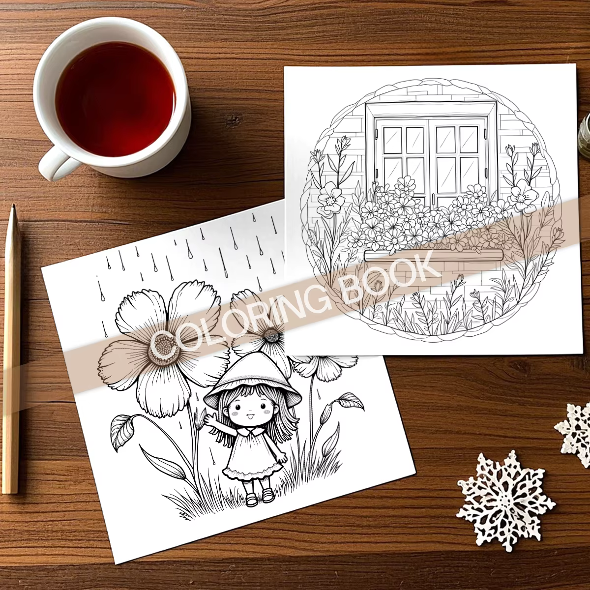 Livre de coloriage relaxant aux fleurs pour adultes – Anti-stress
