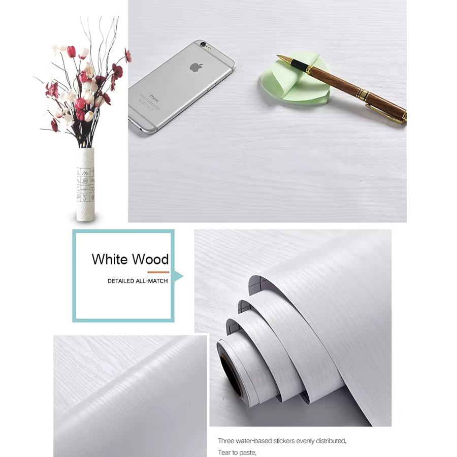 Papier peint auto-adhésif imperméable en PVC