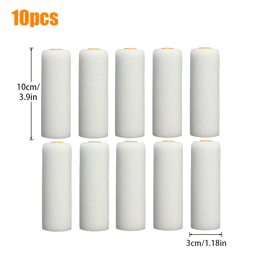 10 pièces 100mm rouleau de peinture brosse mousse Durable