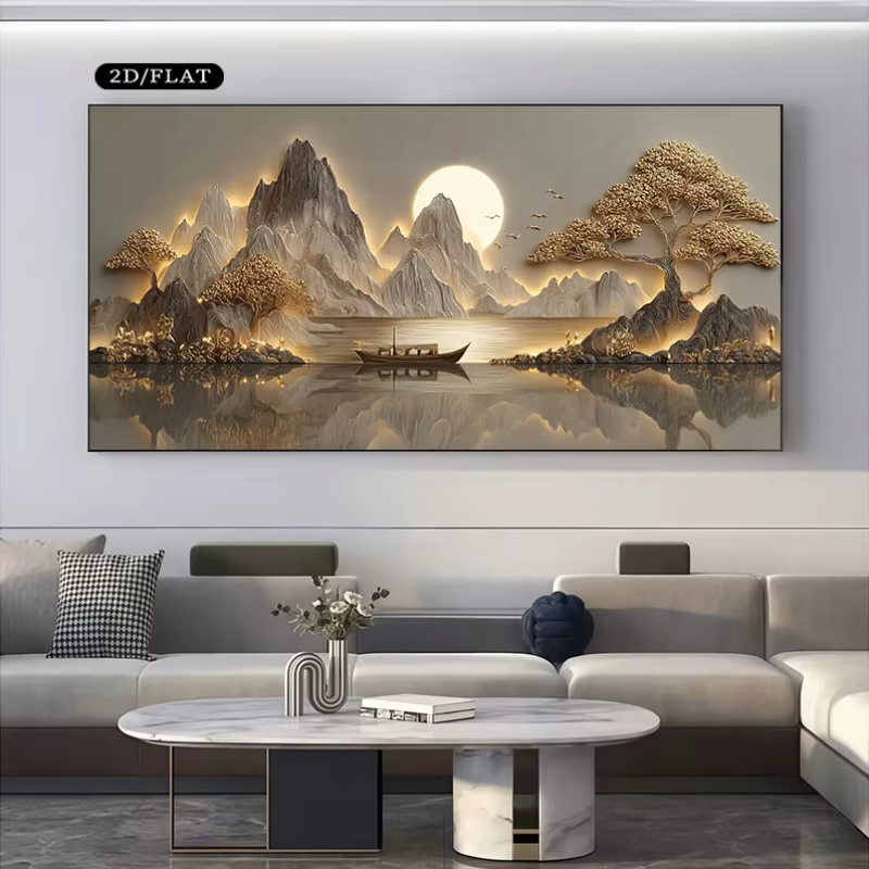 Toile texturée sans cadre 2D plate