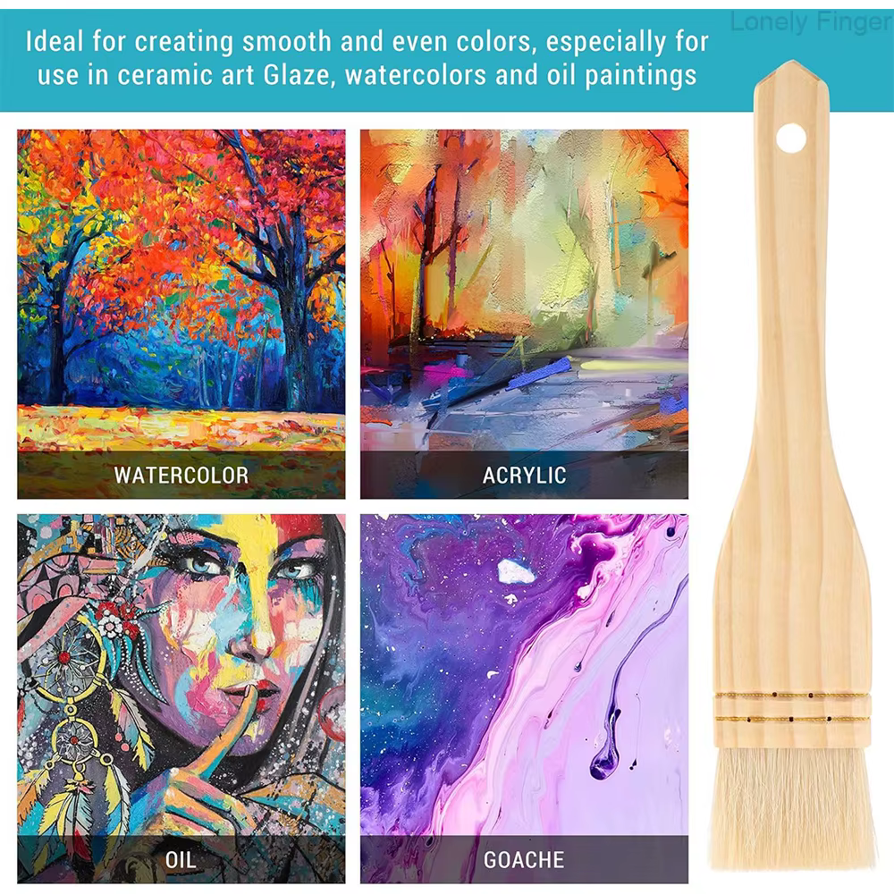 Pinceaux plats pour peinture d'artiste
