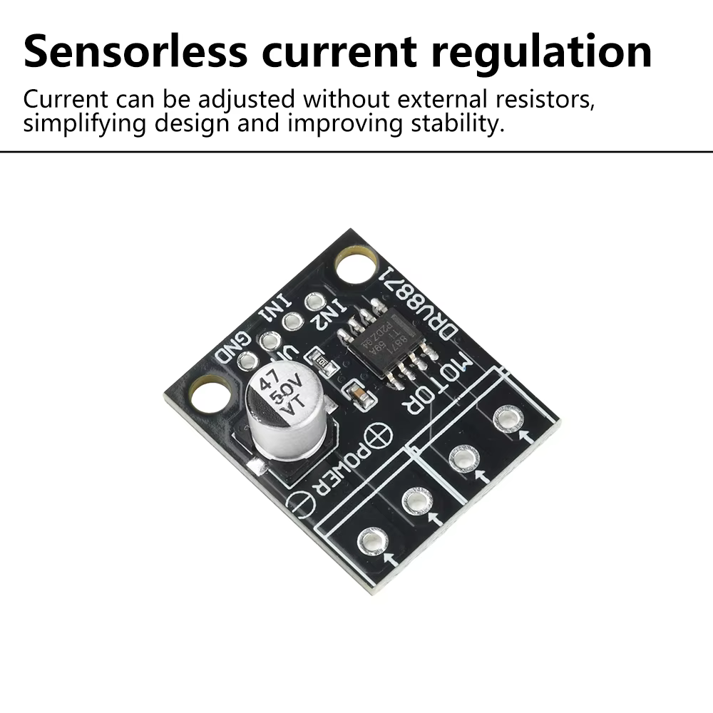 Module de commande de moteur DRV8871 6,5-45V DC à pont en H 3,6A pour moteur à balais avec contrôle PWM et protection contre les courts-circuits
