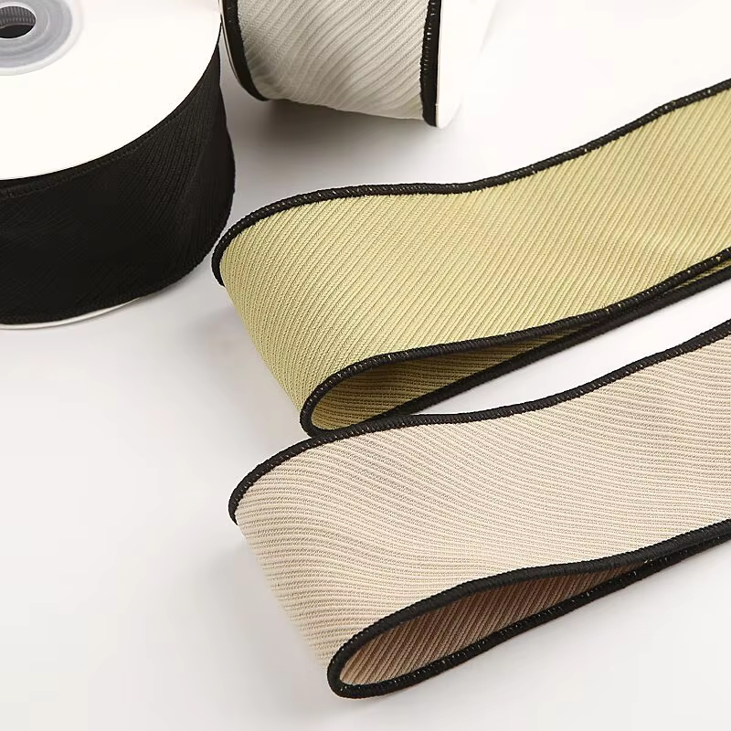Ruban sergé noir et blanc de 10 yards (30 mm et 50 mm) pour la confection artisanale de nœuds pour cheveux