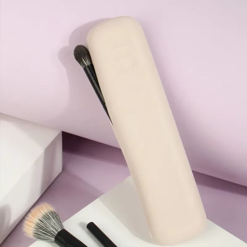 Trousse de maquillage pochette pour pinceaux de maquillage organisateur de cosmétiques support de voyage mallette de rangement pour pinceaux sac de maquillage pochette sac de maquillage en silicone