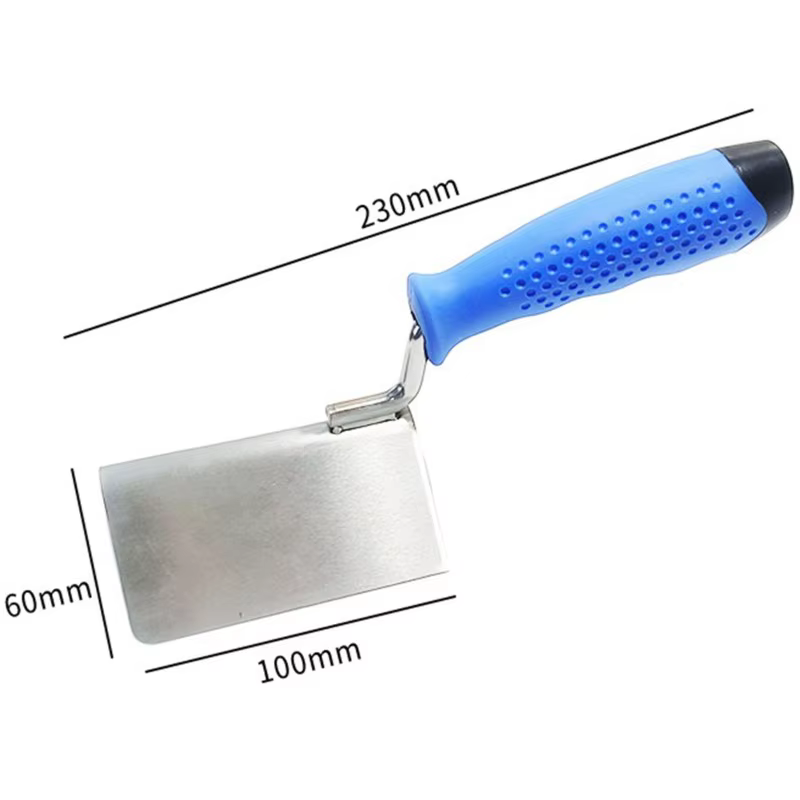 BSEVB - Ensemble de truelles d'angle en acier inoxydable pour le plâtrage - Outils de lissage à double angle avec manche en plastique