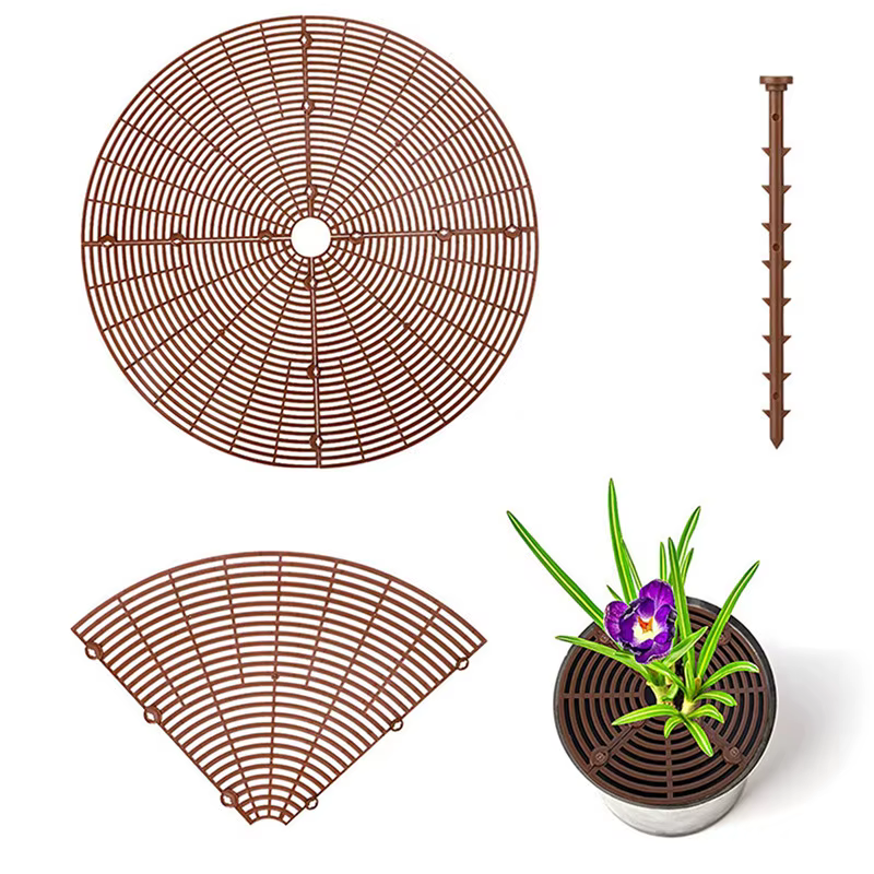 Protection de Sol pour Pot de Plantes avec Grille, Couverture de Pot de Fleur, Sécurité pour Bébé, Souris, Repousse les Chats, Jardin, Ménage, N64.