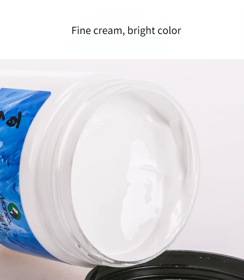 Peintures acryliques blanches de 300ml en grands pots pour peinture murale sans perte de couleur