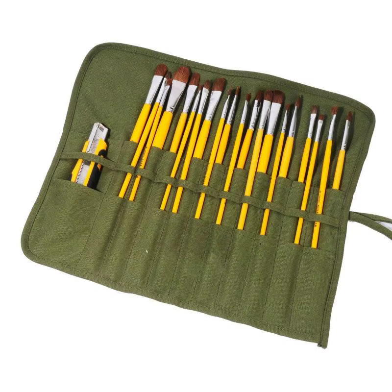 Sac de rangement pour pinceaux d'artiste, étui à rouler pour crayons, aquarelles, toiles, peintures à l'huile, organiseur de pinceaux de maquillage