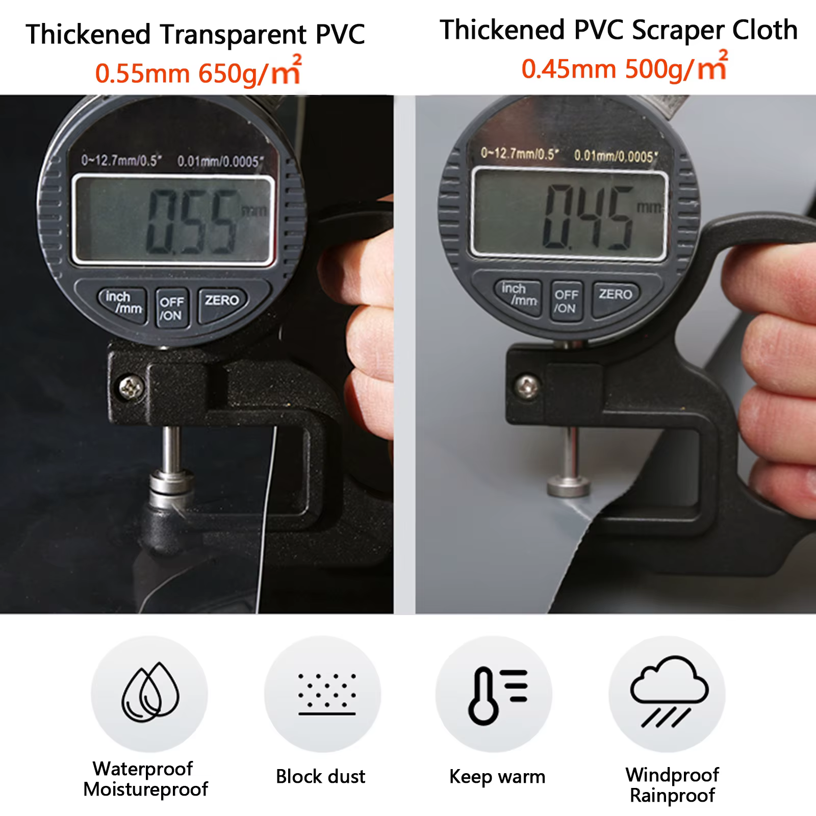 Bâche en PVC transparente imperméable avec œillets