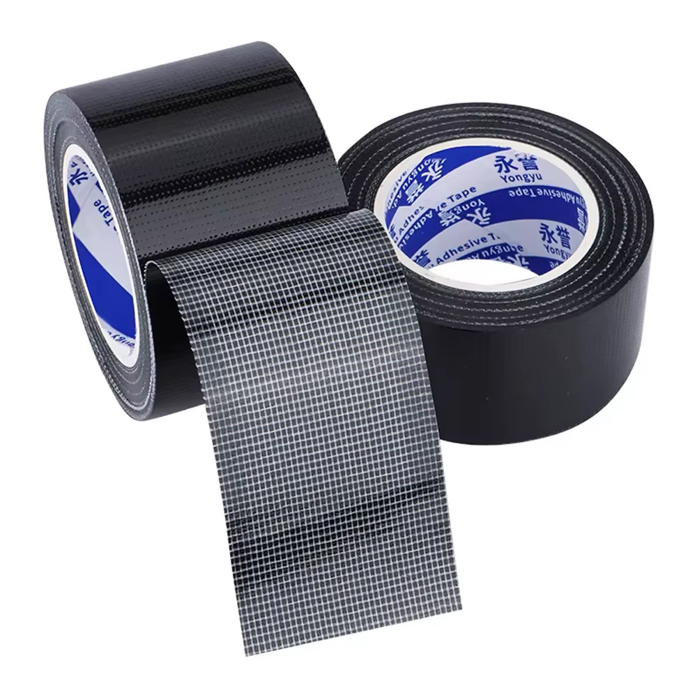Ruban adhésif en tissu noir robuste