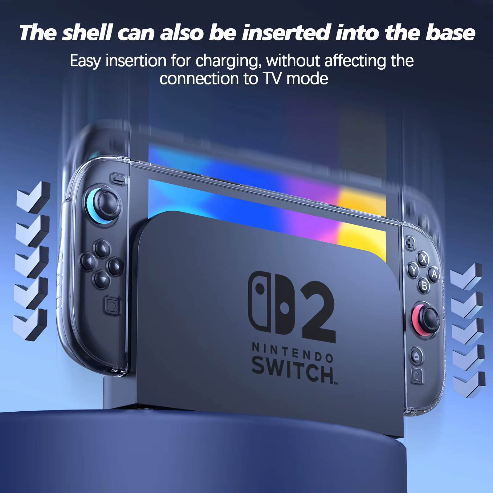 Convient pour Switch 2 2025 et étui de protection transparent, équipé d'un étui de protection pour interrupteur et une couvercle de poignée