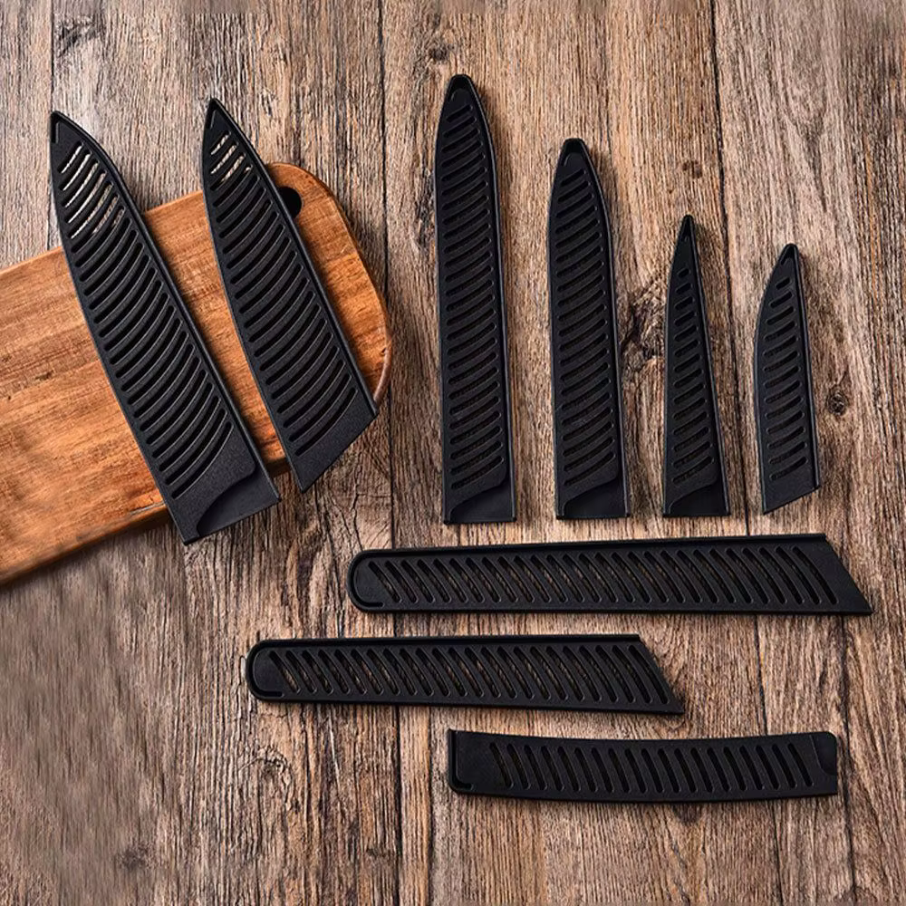 Gaine de couteau de cuisine en plastique noir, couvre-couteaux, protecteur de lame de couteau, étui de protection des bords, accessoires de cuisine, 5 ", 6", 7/8"