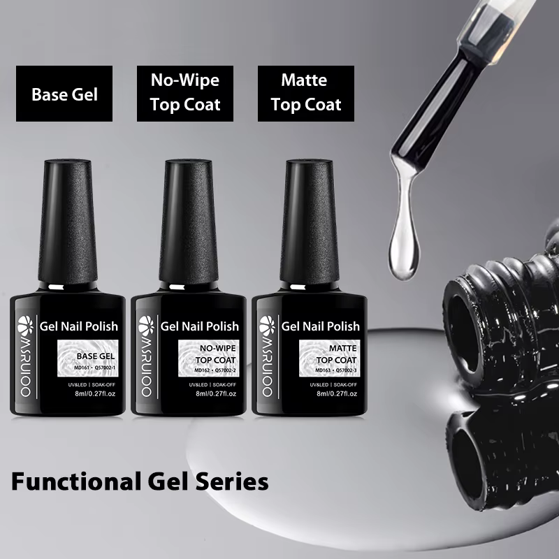 MSRUIOO 8ml couche de finition Gel vernis Semi Permanent tremper Gel UV LED