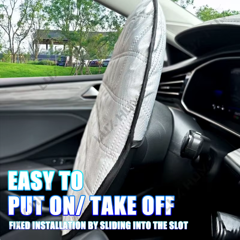 Pare-soleil pour volant de voiture en aluminium, isolant thermique, protection UV, garde le volant au frais pour l'été chaud