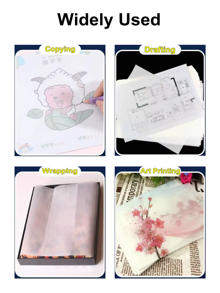 Papier calque transparent de qualité supérieure A3 A4