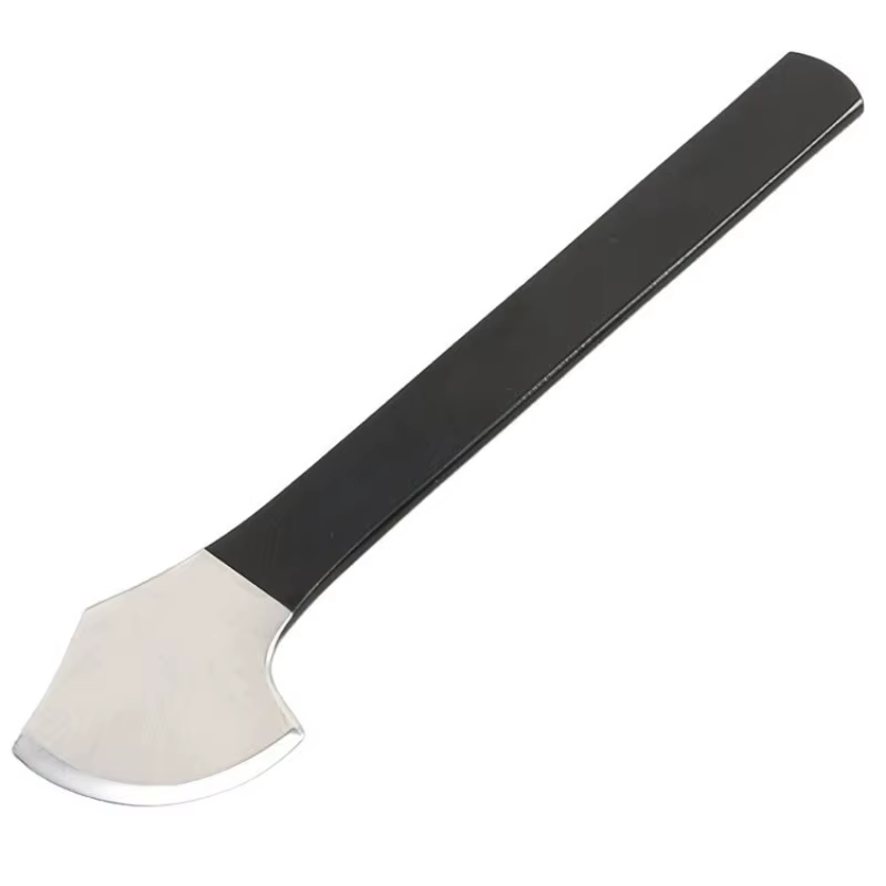 Couteau à découper le cuir, manche en bois de 150mm, outil d'artisanat du cuir en acier inoxydable pour bricolage, coupe, amincissement, biseauté, amateur débutant