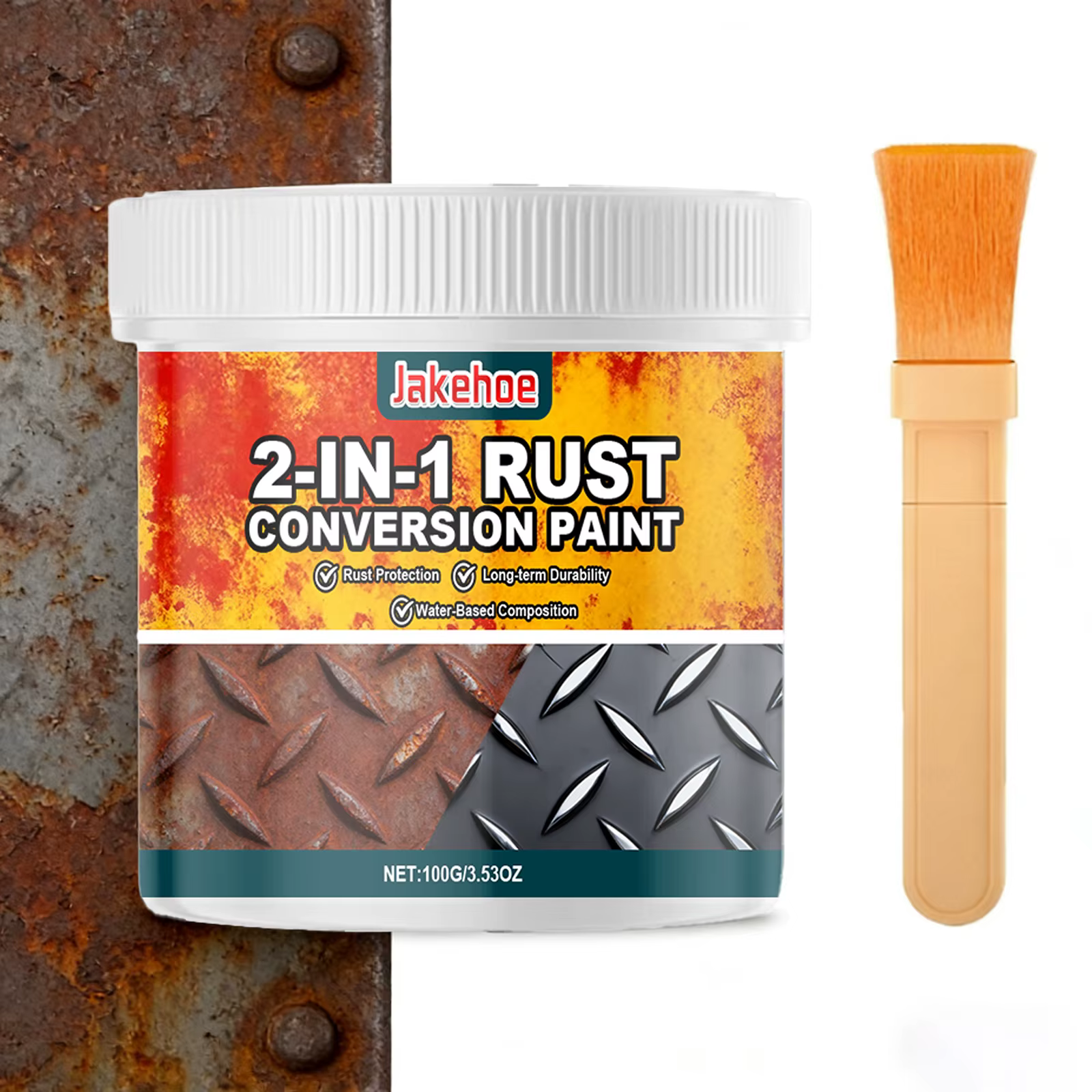 Peinture 2-en-1 convertisseur de rouille et apprêt métallique
