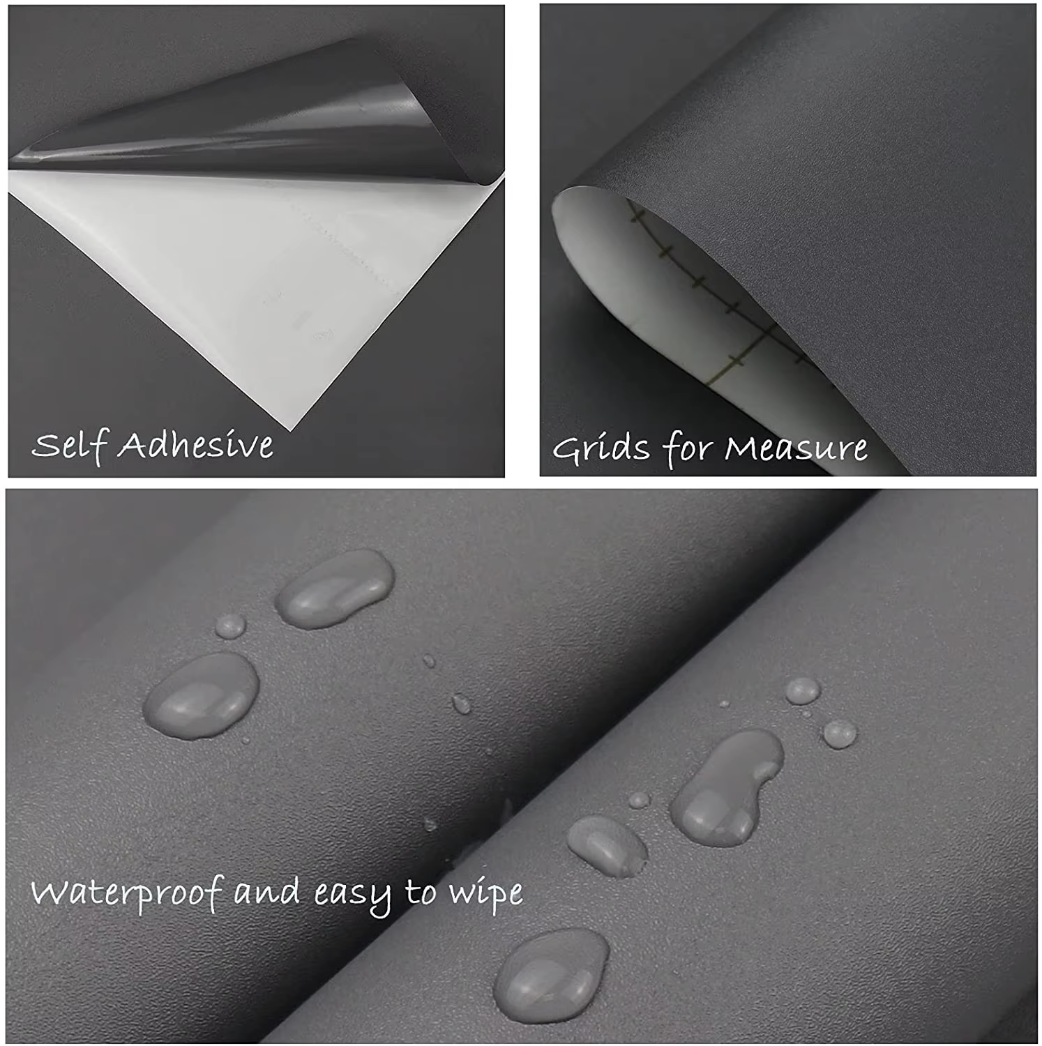 Papier peint auto-adhésif décoratif en vinyle blanc mat