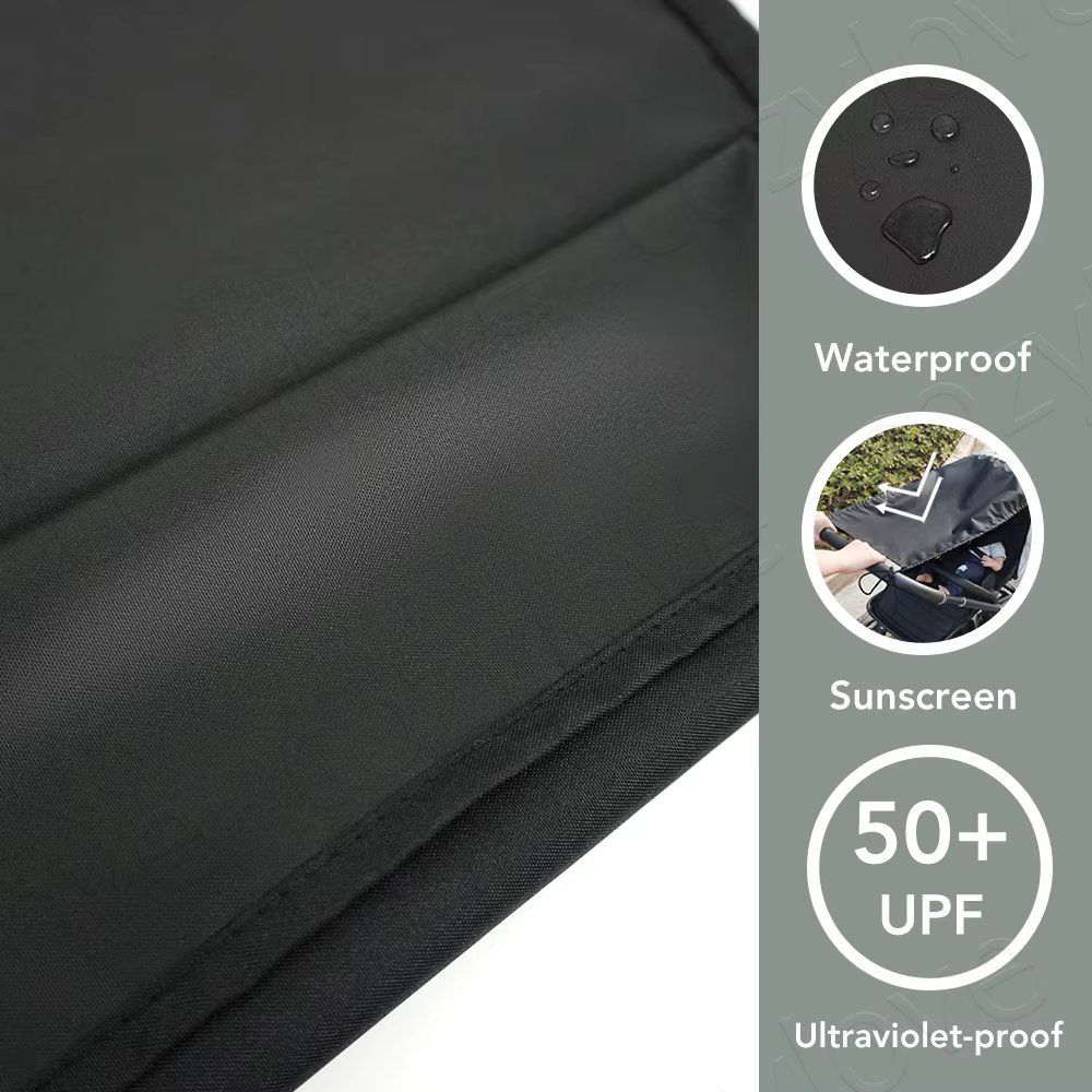 Pare-soleil universel pour poussette bébé | Auvent de protection UV UPF 50+, coupe-vent et imperméable, s'adapte à la plupart des poussettes