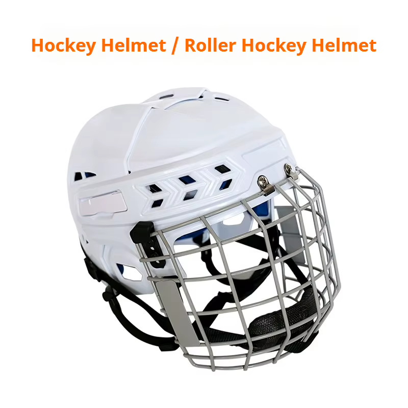 CUISET ICE HOCKEY - Certifié pour hockey sur roulettes et de rue, crosse, couvre-chef de protection complète réglable avec protection auditive