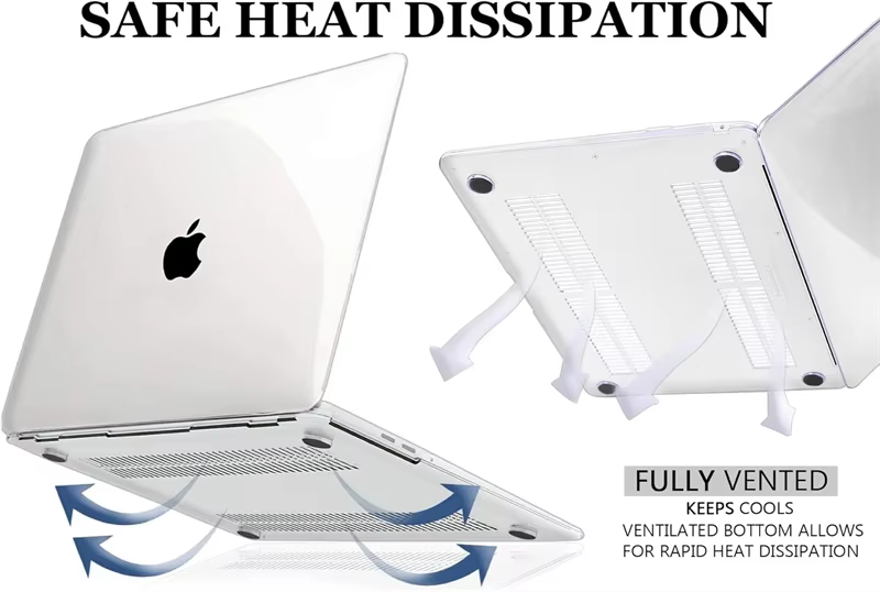 Étui transparent pour ordinateur portable Macbook Air 13.6 M4 15 M3, coque rigide pour Mac Book Neo 2026 Pro 13 M1 M2 14 16, accessoires
