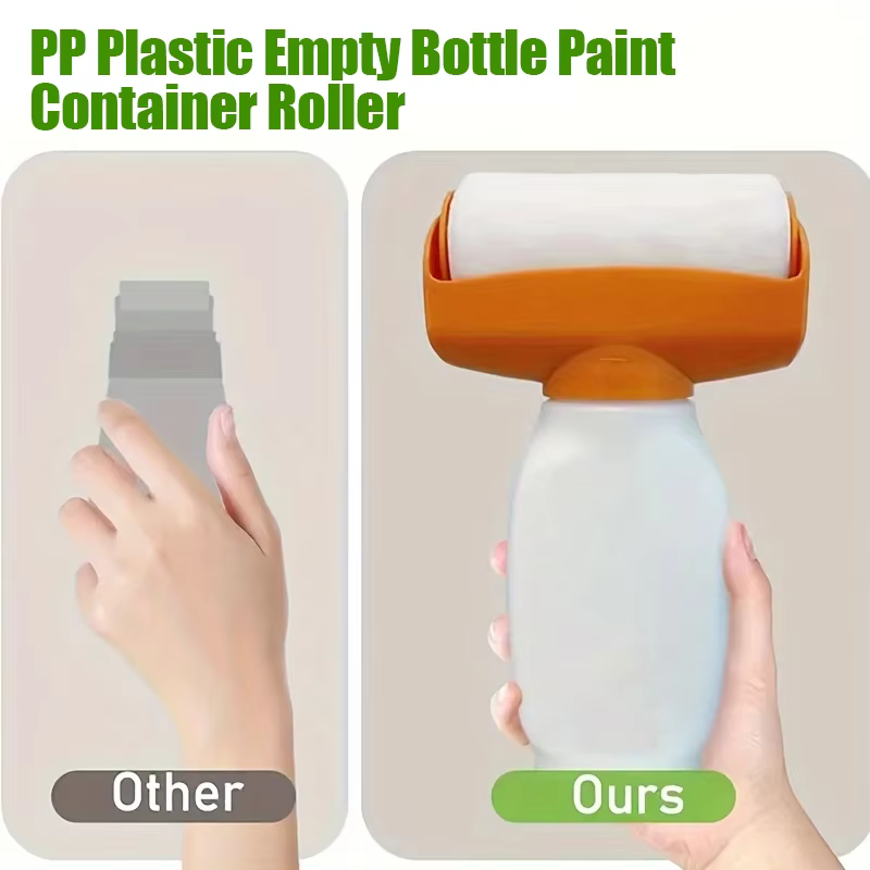 Mini bouteille à roulettes de 100/300/500ml, pour petits travaux de réparation, matériau PP, outil d'amélioration de l'habitat Portable anti-fuite, conteneur uniquement,