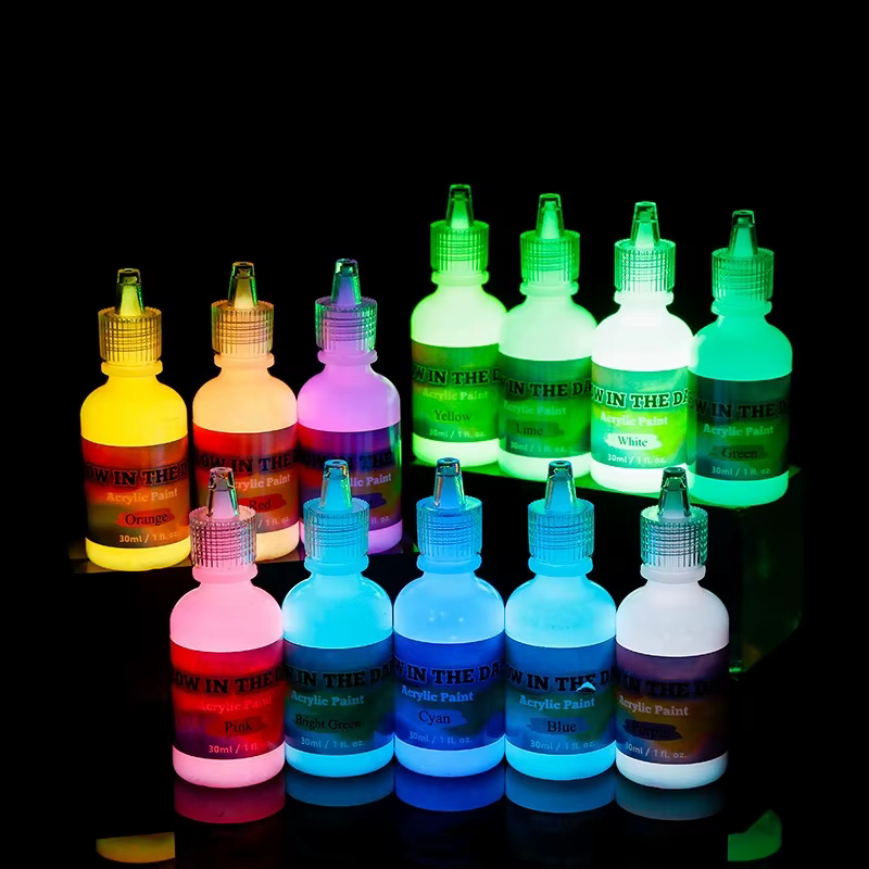 30ml 12/18 couleur ensemble de peinture lumineuse bricolage