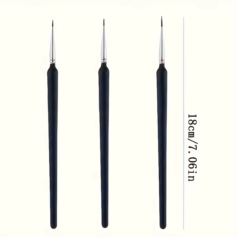 Ensemble de 3 pinceaux de précision pour nail art