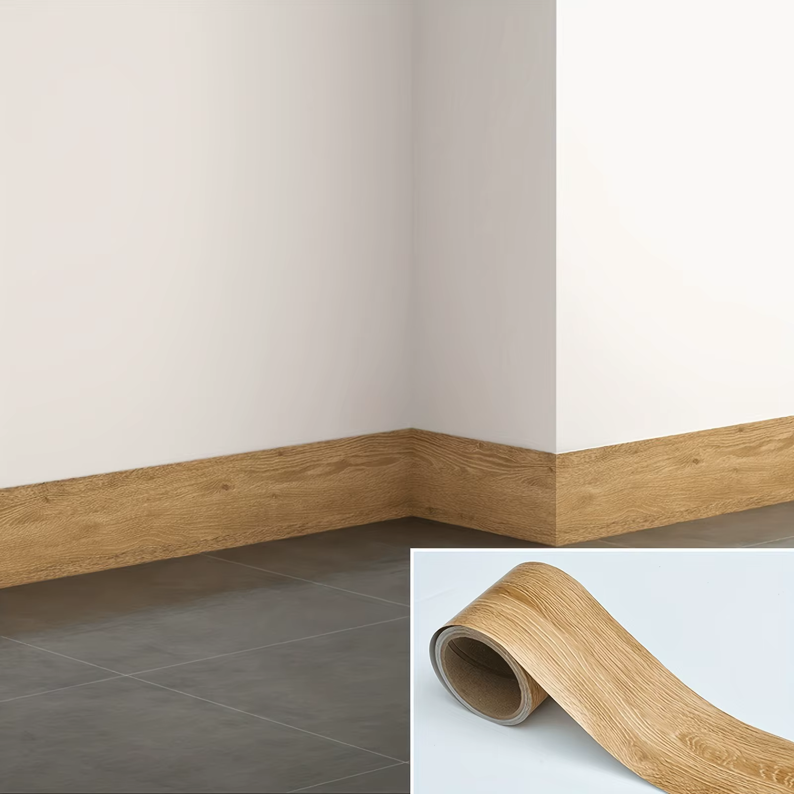 1 rouleau de 5 m x 10 cm d'autocollants auto-adhésifs à effet bois