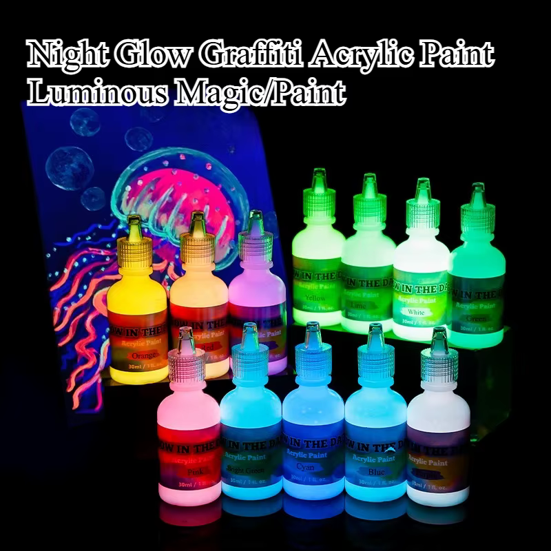 30ml 12/18 couleur ensemble de peinture lumineuse bricolage
