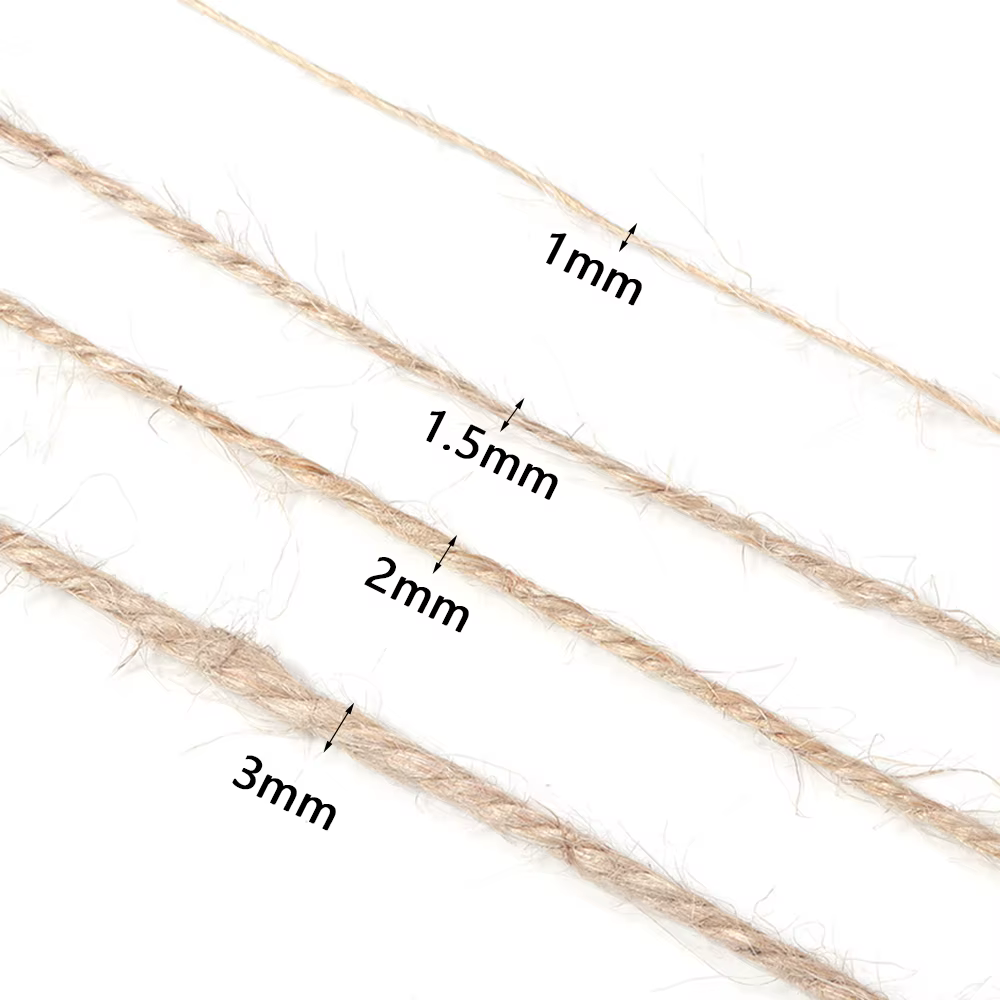 100 mètres corde de Jute naturelle chaîne ruban artisanat bricolage Vintage cordon
