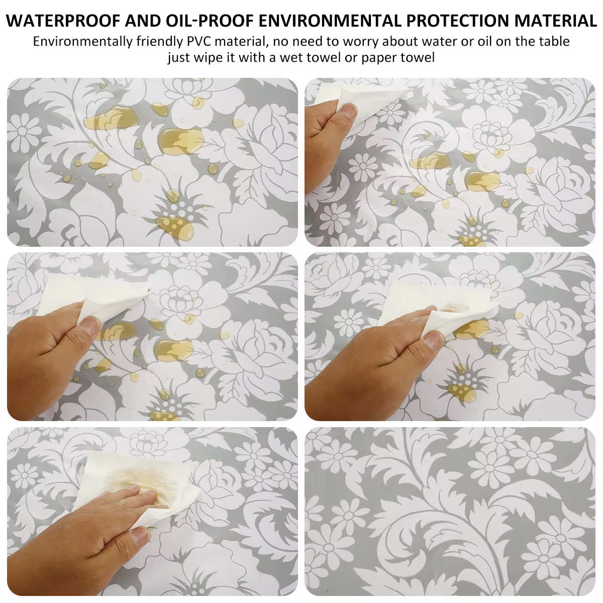Nappe ronde en PVC imperméable à l'huile