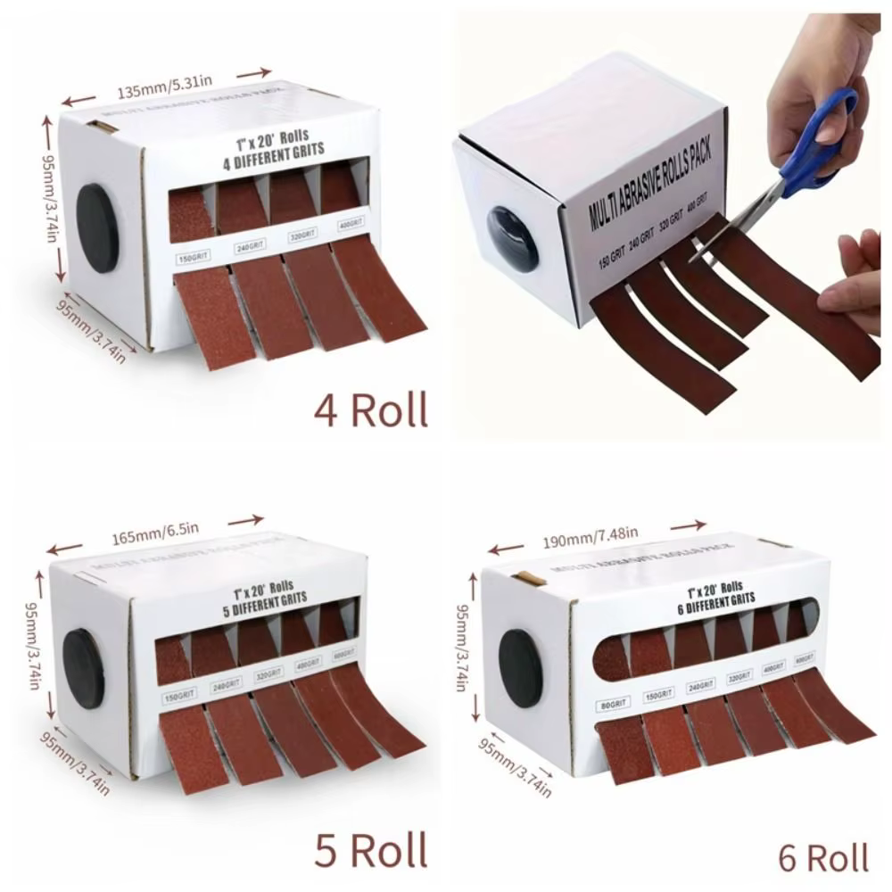 4/5/6 rouleaux de toile abrasive diamantée de grain 80/150/240/320/400/600