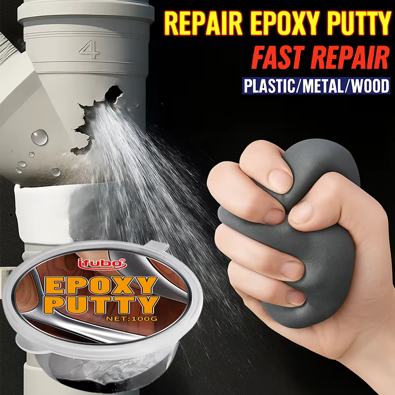 IFUBO 100G Mastic époxy Haute dureté Imperméable à séchage rapide Composé de réparation pour plastique métal bois