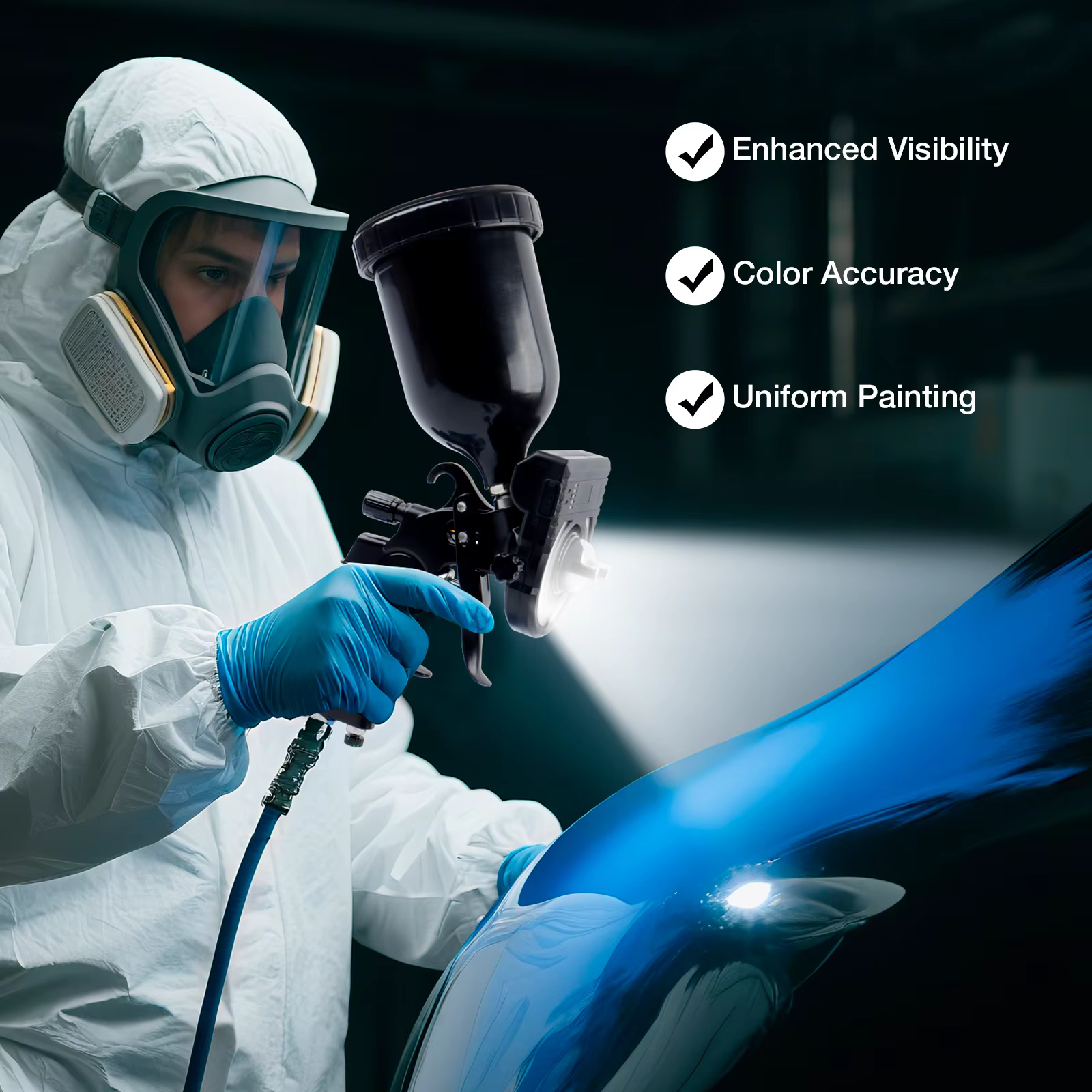 Couvercle de protection amélioré pour lampe de peinture sans fil