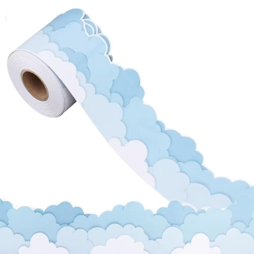 1 rouleau nouveau papier tableau bordure 7.5cm bricolage
