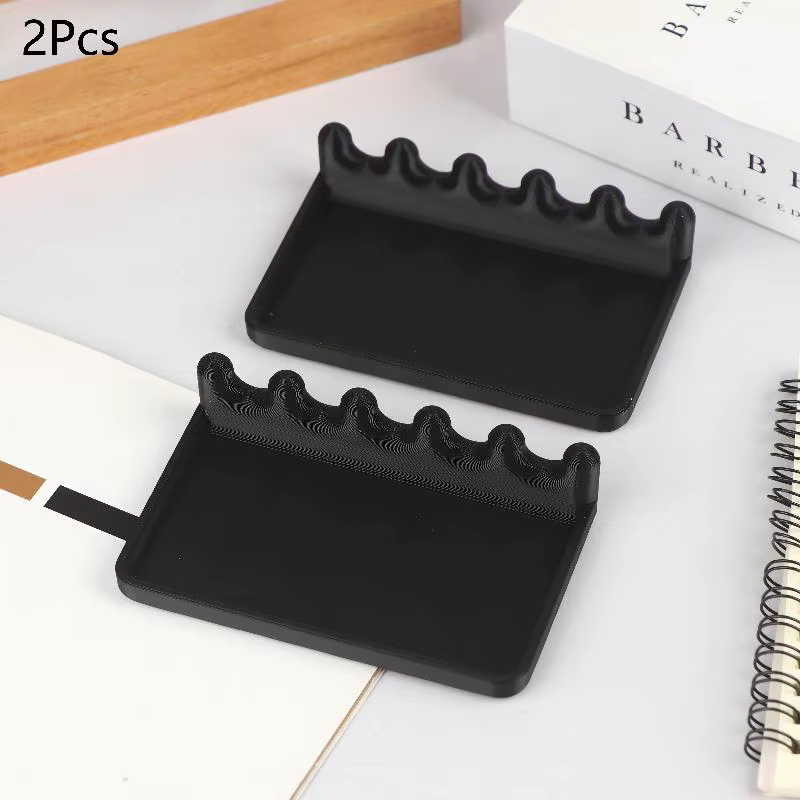 Support de pinceaux portable avec plateau anti-goutte