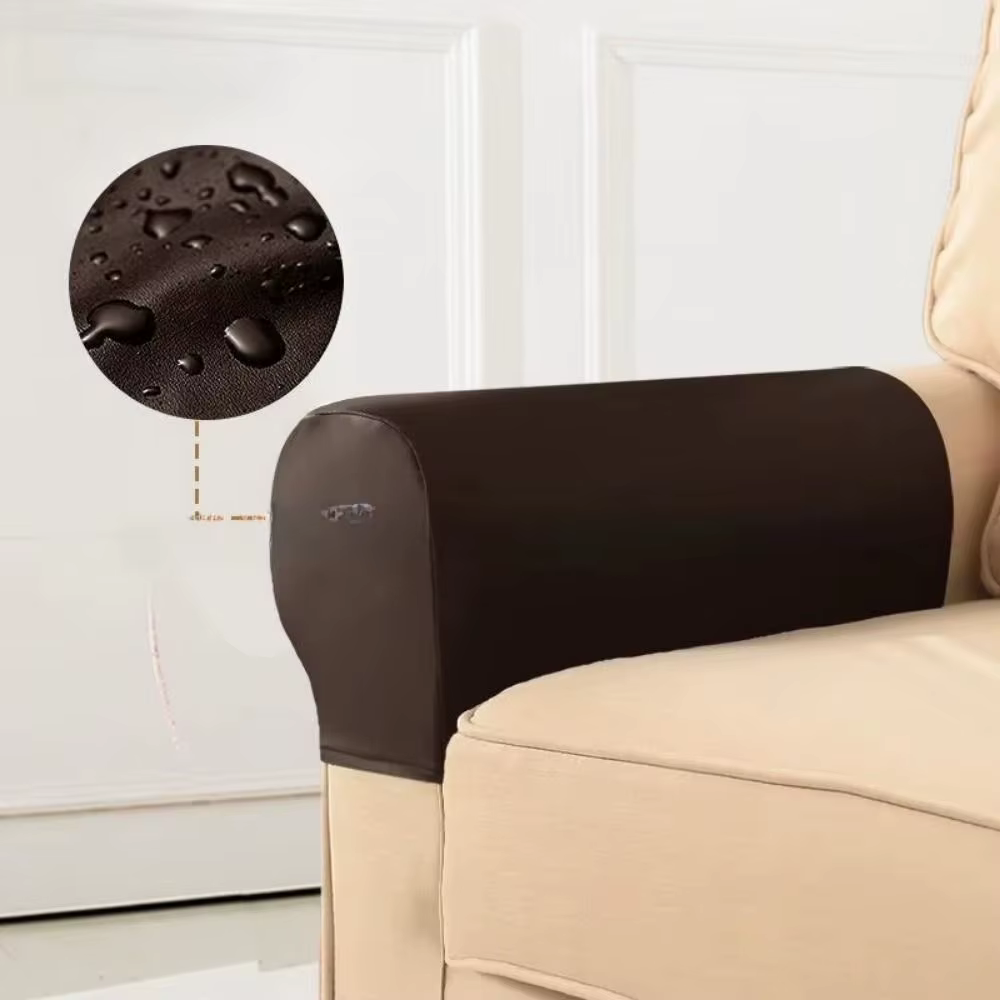 Housses de protection intégrales élastiques pour accoudoirs de canapé