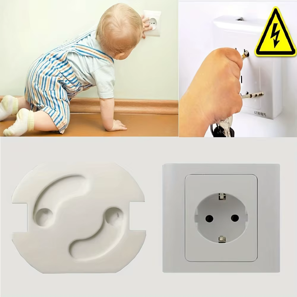 Cache-prises de sécurité pour bébé, 10 pièces, protections électriques en plastique pour prises murales, sécurité enfant