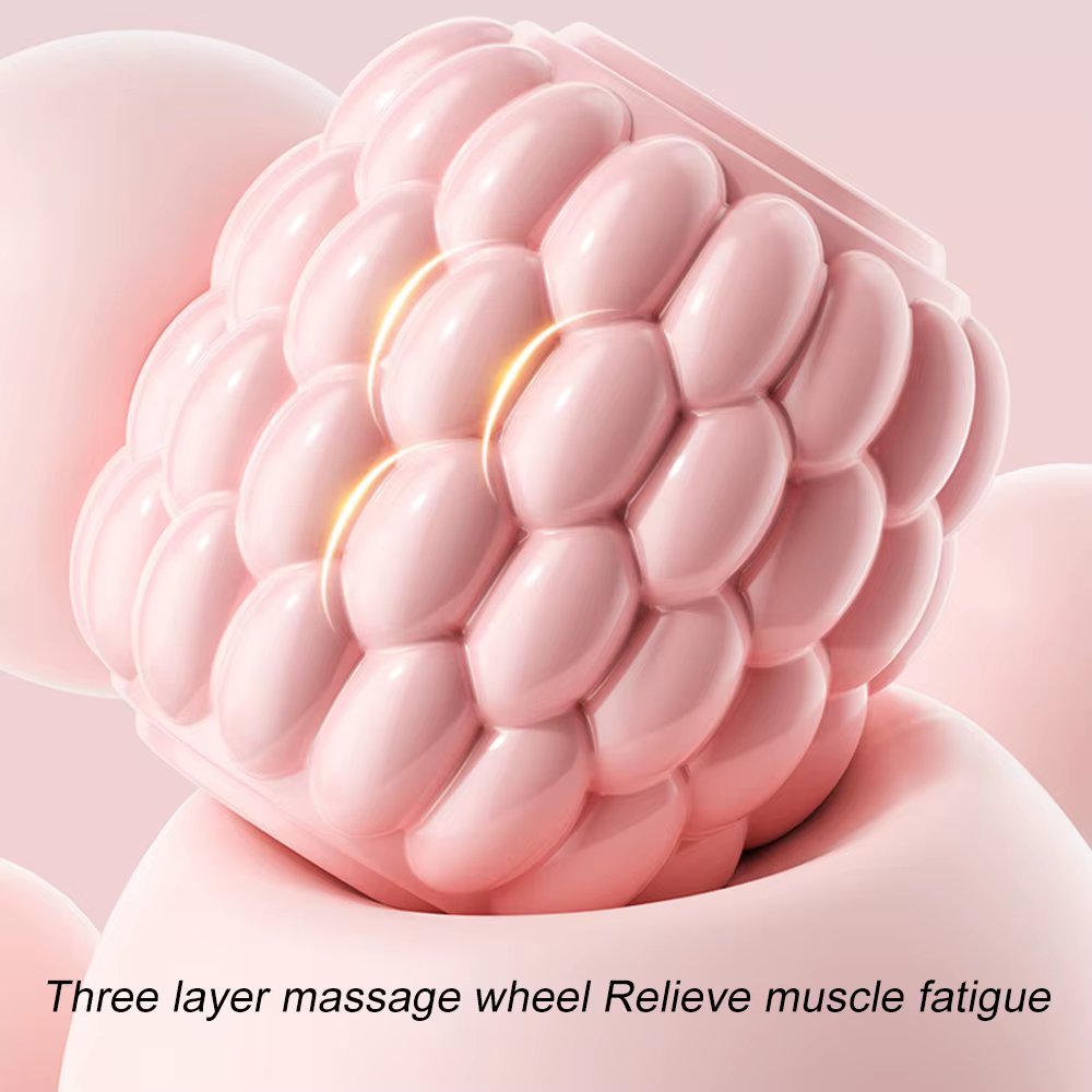 1 rouleau de massage relaxant à 18 roues, rouleau anti-cellulite, relaxant musculaire, pour massage des jambes et du coude de tennis